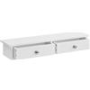 [en.casa] Mensola da Parete con 2 Cassetti 60 x 15 x 10 cm Mobiletto Pensile per Soggiorno Ingresso Comodino Sospeso per Camera da Letto - Bianco