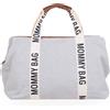 CHILDHOME Mommy Bag Borsa Fasciatoio con Materassino - Tela Grigio Chiaro Childhome