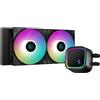 DEEPCOOL Dissipatore a Liquido Deepcool LE520 - Radiatore da 240mm, 2 ventole da 120mm A-RGB, Nero