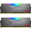 XPG Memoria Dimm XPG Spectrix D50 RGB 16GB (2X8GB) DDR4, 3200MHz, CL16, Grigio Titanio