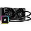Corsair Dissipatore a Liquido Corsair iCUE H100i RGB ELITE - Ventole AF ELITE Series FDB da 120 mm, Radiatore da 240 mm...