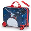 VEVOR Valigia per Monopattino da Viaggio Capienza 20L, Trolley per Scooter Carico max. 50 kg, Valigia per Scooter Impugnatura Antiscivolo in TPR, Monopattino Valigia con 4 Ruote, Blu e Bianco