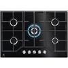 Electrolux Piano Cottura Gas EGG7536K Serie 600 Gas on Glass75cm da Incasso,5 Fuochi,Bruciatore Wok,Precisa Regolazione della Fiamma,Speed Burner,Semplice da Pulire,Sicurezza Sicurgas, 740x510cm,Nero