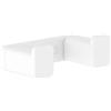 hansgrohe AddStoris - Gancio doppio per asciugamani, portasciugamani, gancio per accappatoio, fissaggio nascosto, accessori bagno, bianco opaco, 41755700