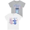 Disney Maglietta Bambina Stitch | Magliette Bambina 2 Confezioni | Stitch Abbigliamento | Grigio 9-10 Anni