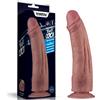 LoveToy Vibrating Dual Density Power Cock 10.5" Dark Skin