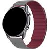 FiiMoo Cinturino Compatibile con Huawei GT 3 42mm/GT 3 Pro 43mm/Watch 2 Pro/Fit 2, 20mm Ricambio Magnetico in Silicone per Honor Magic 2 42mm - Grigio + Rosso