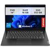 Lenovo - Notebook 14 Pollici V14 Gen 4 i, PC Portatile Professionale Windows 11 Pro, Intel Core i5-13420H, Ram 16GB DDR4, 512GB SSD NVMe - Laptop Grafica Intel UHD, Computer Audio Dolby, Schermo FHD