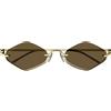 Gucci Occhiali da Sole GG1604S 002 Oro/Marrone Unisex