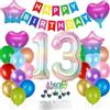 Haosell Palloncini 13 anni compleanno rosa, Decorazione compleanno ragazza 13 anni, 13 Anni Palloncini Compleanno rosa, Decorazione 13 anni compleanno ragazza multicolore, Festa 18 anni colorati