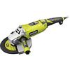 Ryobi Smerigliatrice Angolare 2000W 230 mm, Avviamento Progressivo Soft Start, Impugnatura Girevole 180°, Carter Regolabile Senza Attrezzi, Livetool Indicator™, EAG2000-G
