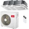 10-tcl Condizionatore TCL Cassetta 4 vie Serie S trial split 12000+18000+18000 BTU inverter A++ wifi unità esterna 12.2 kW codice prodotto MT4250/MN12SS1_1/MN18SS3_2
