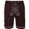 Edelnice Trachtenmode Costume da bagno da uomo, in stile pantaloni in pelle, colore: marrone, nero o fango.S - 4XL. Dunkelbraun XL