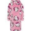 Hello Kitty Felpa con cappuccio oversize indossabile, rosa, 6-8 Anni