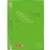 Brunnen Colour Code - Quaderno con rilegatura a spirale, fogli A4 con 4 fori, 90 g/mq