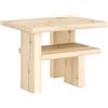 Karup Comodino in pino con ripiano - Japan Sidetable Non verniciato Karup Design (1 comodino non verniciato 45x34x32 cm)