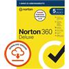 Symantec Norton 360 Deluxe Licenza Completa 1 Utente, 5 Dispositivi - Abbonamento 1 Anno (ESD) - 21397738