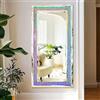 Artloge Specchio Figura intera con RGB Luce 120x60cm: Specchio da Parete Lungo con Diamante Specchio Decorativo da parete a figura intera con Cornice Rettangolare per Soggiorno Atmosfera Festosa