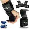Netrox Accessori Palestra Uomo e Donna - Ganci Sollevamento Pesi, Fasce Polsi, Polsiere Bodybuilding, Cinghie per Stacchi da Terra, Grip Fitness per Crossfit, Pesi e Allenamento con Gancio (S)
