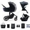 KINDERKRAFT Trio PRIME 2 VENEZIAN BLACK CARROZZINA PASSEGGINO OVETTO i-Size e BORSA