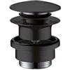 hansgrohe 50100670 Piletta Push-Open per miscelatori lavabo e Bidet, Nero Opaco, Large
