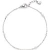 JEWELS BY LEONARDO Bracciale Ciao Navina, bracciale in acciaio inox argentato, filigrana, perle imitazione bianche, lunghezza 18-21 cm, gioielli da donna, 024453