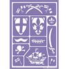 GRIM'TOUT - Mascherine Trucco Riutilizzabili Cavalieri E Pirati, Viola, Taglia Unica