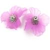 Nappine a fiore in organza Malva per orecchini