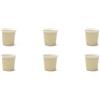 Excelsa Trendy Set 6 Bicchierini da Caffè, Porcellana, Capacità 90 ML., Crema