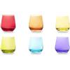 Excelsa Lima Set 6 Bicchierini da Liquore/Caffè, Vetro, Capacità 95 ml, Multicolore