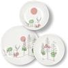 Excelsa Le Fil De Noel Servizio Piatti 18 Pezzi, Porcellana, Multicolore