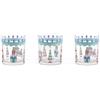 Excelsa Xmas Sweet Pastels Set 3 Bicchieri Natalizi, Vetro, Capacità 250 Ml.