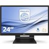Philips monitor touch 23,8 led ips 16:9 fhd 5ms 250cdm, vga/dvi/dp/hdmi, ip54, multimediale