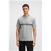 BOSS per uomo. 50550113 Maglietta grigia Iconic Zone [3250683], Casual, Grigio, Cotone, Manica corta