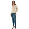 Tommy Jeans TJW Essential Vneck Sweater Ext DW0DW17251 Maglioni, Beige (Newsprint), XL Donna