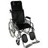 Mobiclinic, Sedia a rotelle, Obelisco, Marchio europeo, Pieghevole, Marcatura ce, Freni sulle maniglie, Schienale e poggiapiedi reclinabili, Ruote pvc, Seduta 46 cm, Leggerissima, Colore nero