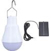 YWBL-WH Lampada Solare, Lampadina Solare Pannello Solare Lampadina LED ABS Luce Bianca 500mAh Batteria Design con Gancio Luce Solare per Campeggio di Emergenza, Torce a Lanterna