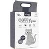 AqpetFriends Catty Green Lettiera naturale alla soia neutra Carbone attivo 6 Lt