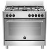 Bertazzoni La Germania AMN965EXV/24 Cucina 90×60 Piano Cottura 5 Fuochi a Gas Forno Elettrico Ventilato 104L Classe A inox