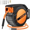 VEVOR Avvolgitubo Aria Compressa Retrattile Tubo Flessibile per Aria Compressa Ibrido Lunghezza 15,24m Pressione max. 300 PSI, Bobina Avvolgitubo Chiusa Montaggio a Soffitto/Parete da Officina