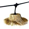Lumisky Ghirlanda luminosa esterna collegabile 18,6 m con 28 lampadine LED filamento E27 bianco caldo TAHITI LIGHT Paralume in paglia bohémien