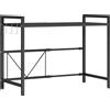 HOMCOM Porta Microonde Estensibile a 2 Livelli con 3 Ganci, in Metallo, 39.5-64x32x47.5 cm, Nero | Aosom Italy