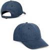 hi!dea™ Cappellino adulto 6 pannelli denim in cotone e poliestere PHOEBE personalizzate o neutre