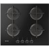 Indesit Piano Cottura 4 Fuochi a Gas Larghezza 59 cm in Vetro colore Nero - ING 61T/BK 1