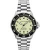 Emporio Armani Orologio Analogico Meccanico a Carica Manuale Uomo con Cinturino in Acciaio Inossidabile AR60083, Verde Chiaro e Argento, 42.5 mm