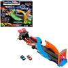 Mattel Disney Pixar CARS - Pista Fluo Incrociata, playset con pista e due macchinine che brillano al buio, include Saetta McQueen e Jackson Storm, giocattolo per bambini, 4+ anni, HPD80