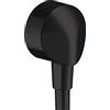 hansgrohe 27454670 FixFit Wandanschluss E ohne Rückflussverhinderer Mattschwarz Attacco a parete, Nero Opaco