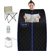 SereneLife Sauna a Vapore Portatile con Telecomando e Sedia Pieghevole per Una Persona, Sauna da Casa per Detossificare e Perdere Peso (Nero), Bagno Turco, Cabina Domestica per Spa