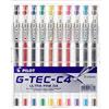 Pilot G-TEC-C4 - Paquete de 10 bolígrafos de tinta gel, multicolor