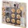 RBV Birkmann Birkmann Piastra Antiaderente Stampo da Forno, Acciaio, Grigio Scuro, 32 x 30 x 3,2 cm